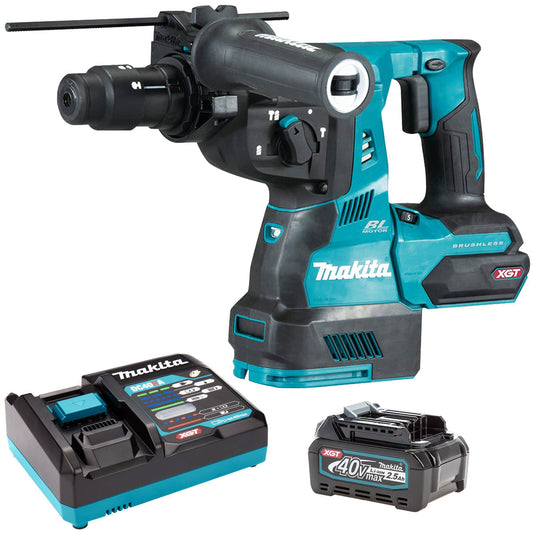 Makita HR004GZ 40V Brushless SDS+ Rotary Hammer Drill with 1 x 2.5Ah Battery & Charger - MonkeyTools