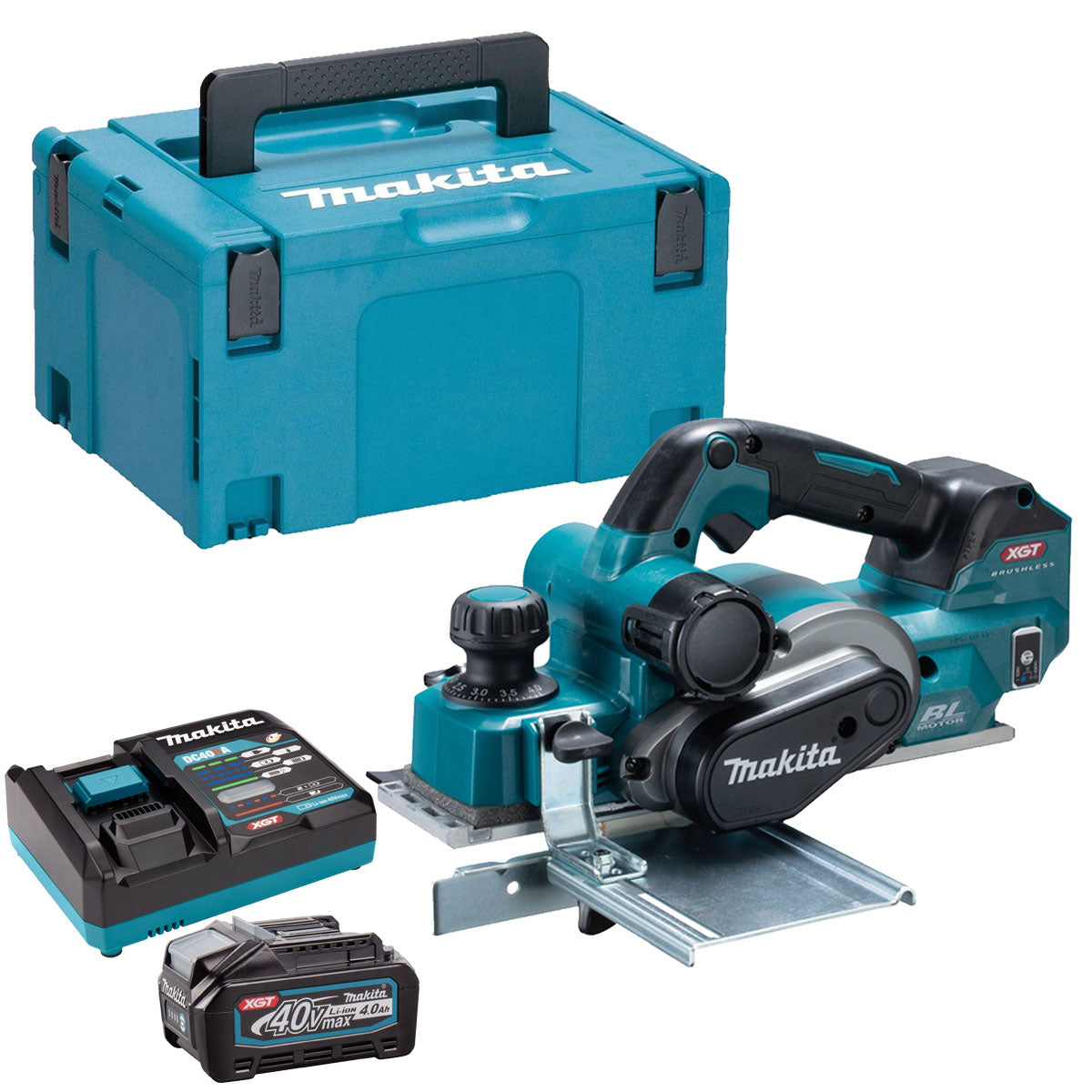 Makita KP001GZ03 40V XGT 82mm AWS Brushless Planer With 1 x 2.5Ah Battery & Charger - MonkeyTools