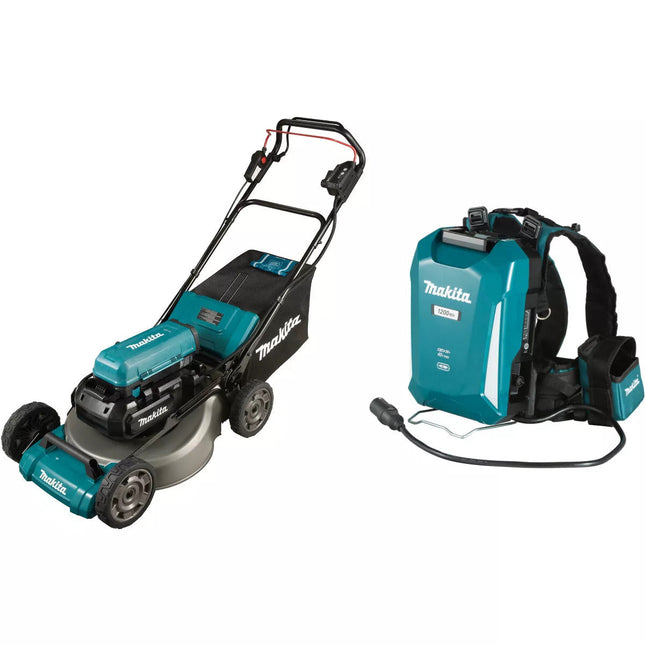 Makita LM001CX3 36V Brushless Lawn Mower With Portable 33.5Ah Back Pack Battery ( LM001CZ + PDC1200A02 ) - MonkeyTools