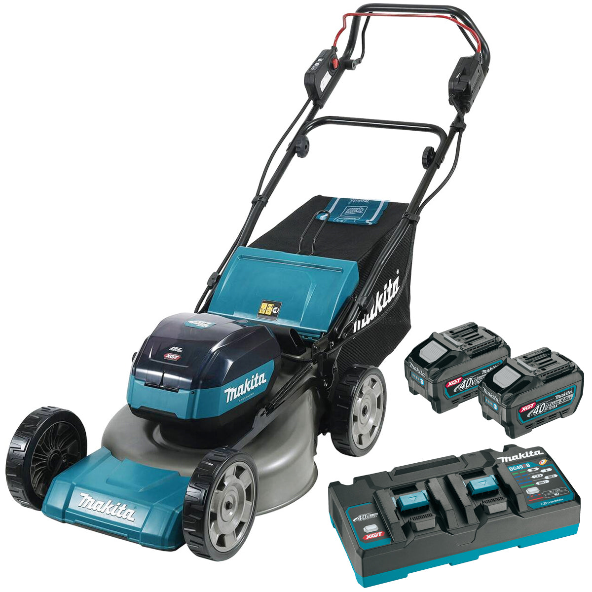 Makita LM001GT204 40Vmax XGT Brushless Lawnmower with 2 x 5.0Ah Battery & Charger - MonkeyTools