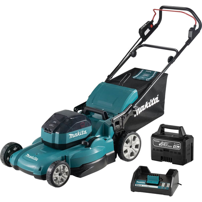 Makita LM002JM101 64Vmax 53cm Brushless Lawn Mower With 1 x BL6440 4.0Ah Battery & DC64WA Charger - MonkeyTools