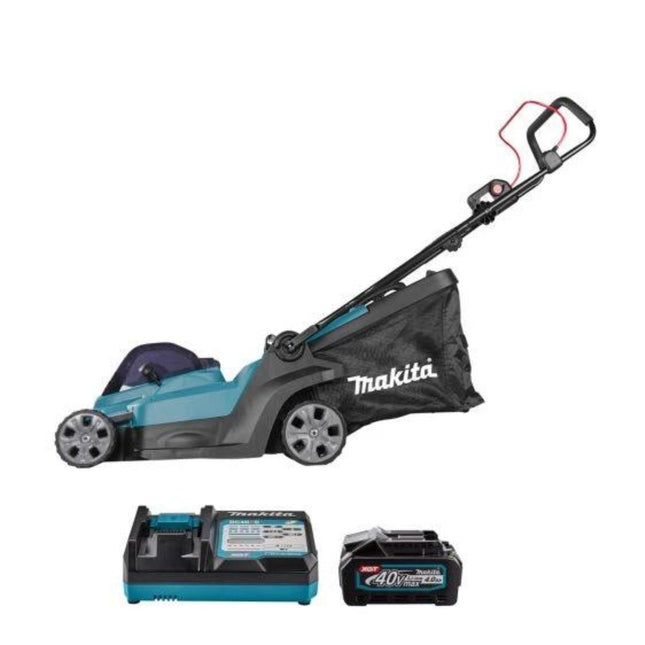 Makita LM003GM103 40V XGT Brushless 380mm (15″) Lawn Mower with 1 x 4.0Ah Battery & Charger - MonkeyTools