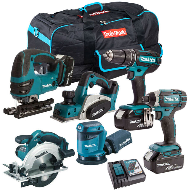 Makita MAKWOOD6PC 6 Piece Carpentry Tool Kit 18V LXT - MonkeyTools