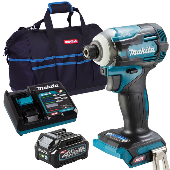 Makita TD001GZ 40V Brushless Impact Driver With 1 x 2.5Ah Battery Charger & Bag - MonkeyTools