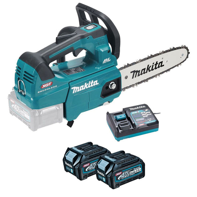 Makita UC002GD202 40V Max XGT 250mm/10" Brushless Chainsaw with 2 x 2.5AH Batteries & Charger - MonkeyTools