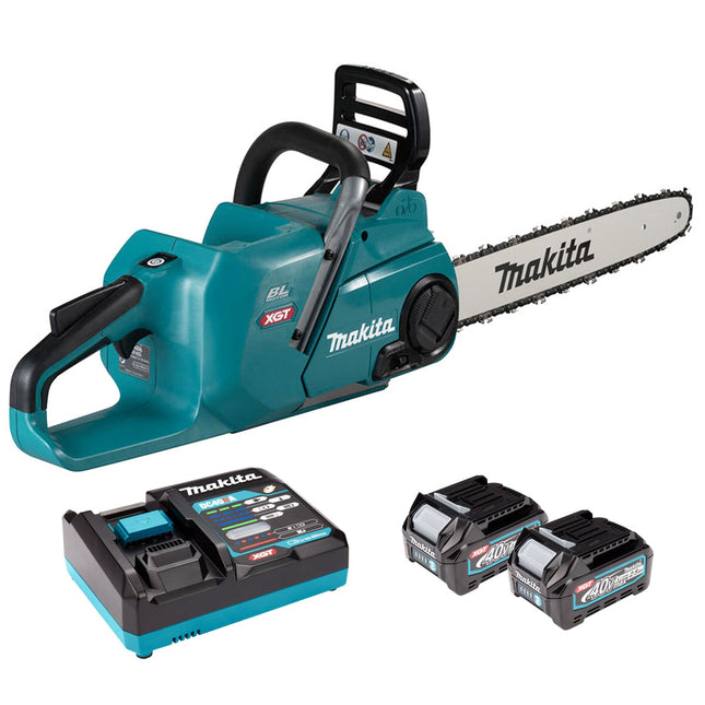 Makita UC015GT201 40V XGT Brushless 350mm Chainsaw 2 X 5.0Ah Battery & Charger - MonkeyTools