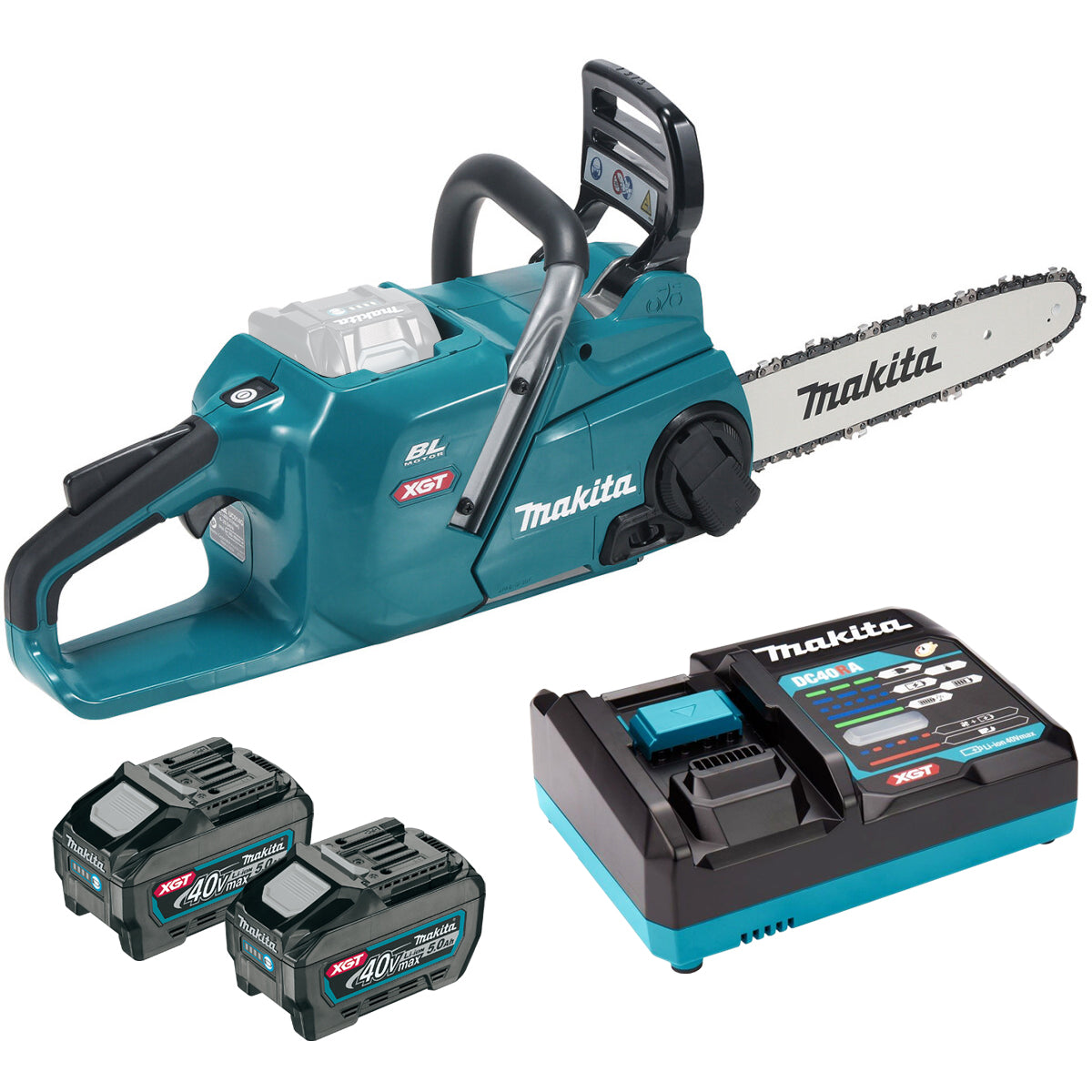 Makita UC016GT201 40V Max XGT 400mm/16In Brushless Chainsaw With 2 x 5Ah Battery & Charger - MonkeyTools