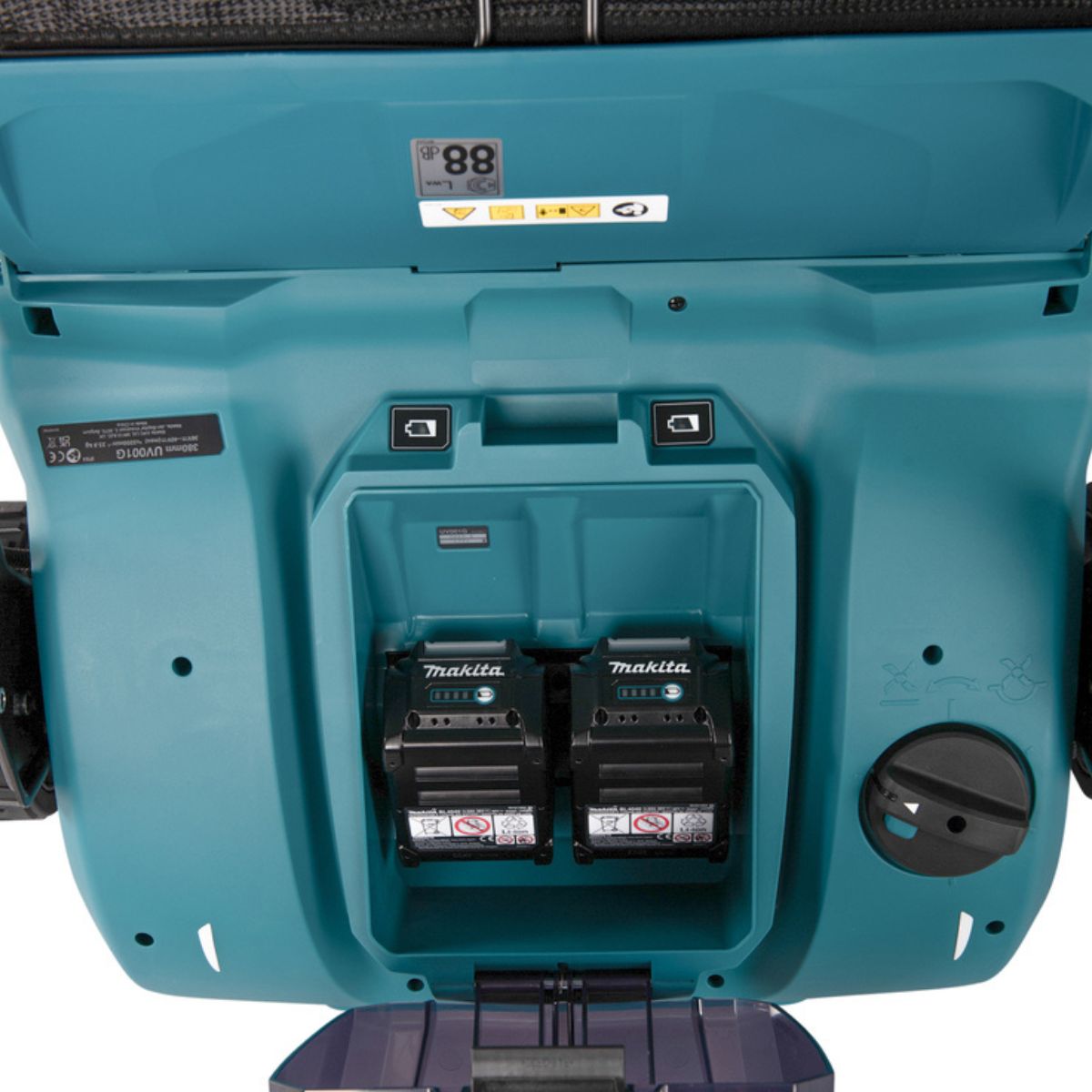 Makita UV001GM201 380mm 40V Max Brushless Lawn Scarifier With 2 x 4.0Ah Batteries & Charger - MonkeyTools