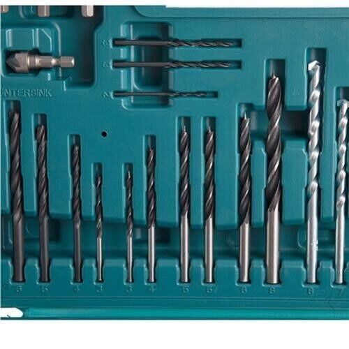 Makita 100 Piece Drill Bit Holesaw Masonry HSS Drill Socket Flat Bit Set + Case - MonkeyTools