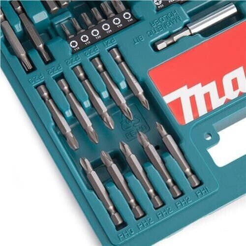 Makita 100 Piece Drill Bit Holesaw Masonry HSS Drill Socket Flat Bit Set + Case - MonkeyTools