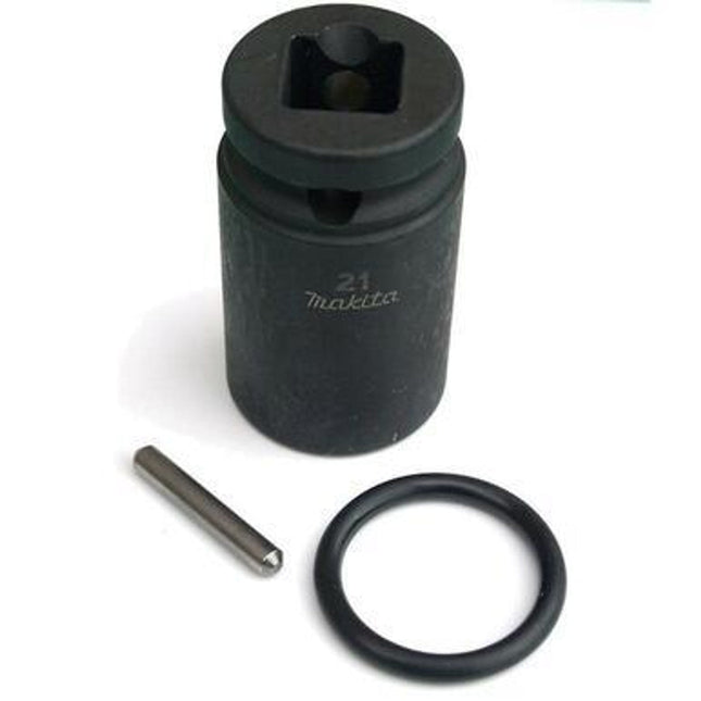 Makita 134833-2 1/2" 21mm Impact Socket 52mm Long Retaining Pin/O-ring - MonkeyTools