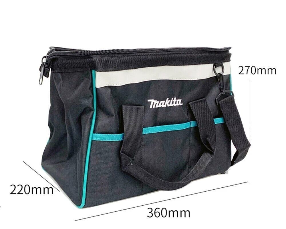 Makita 14" 36cm Open Mouth LXT ToolBag Tool Bag Holdall Blue + Shoulder Strap - MonkeyTools