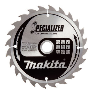 MAKITA B-09167 165MM X 20MM X 24T CIRCULAR SAW BLADE SPECIALIZED - MonkeyTools