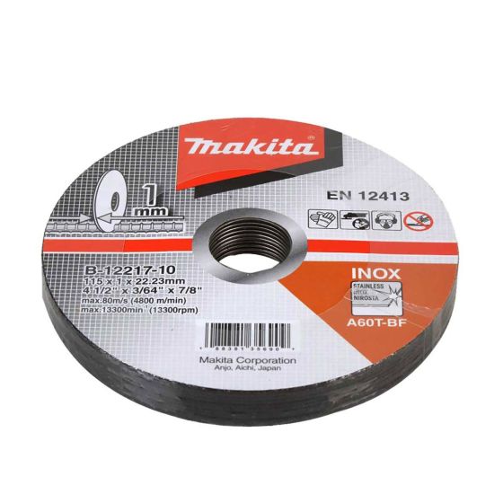 MAKITA B-12217-10 THIN INOX CUTTING DISCS X10 PCS 115MM / 4.5" - MonkeyTools