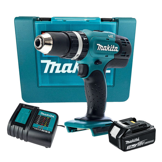 MAKITA DHP453SF 18V LXT COMBI DRILL INC 1X 3.0AH BATTERY IN CARRY CASE - MonkeyTools
