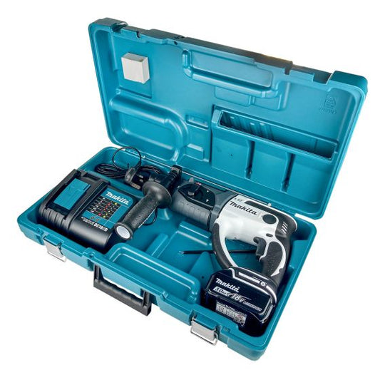 MAKITA DHR202SFW 18V LXT SDS+ PLUS ROTARY HAMMER 20MM WHITE INC 1X 3.0AH BATTERY - MonkeyTools