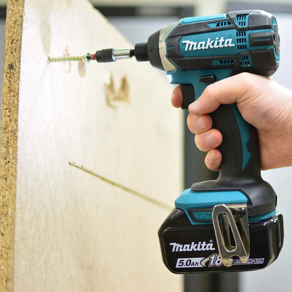 Makita DLX2131TJ 18V LXT Twin Kit 2 x 5.0Ah Batteries with 100 Piece Drill Set - MonkeyTools