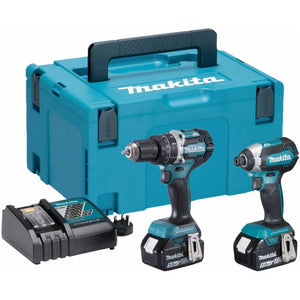 MAKITA DLX2180TJ 18V BRUSHLESS TWIN KIT DHP484 COMBI DRILL & DTD153 IMPACT DRIVER INC 2X 5.0AH BATTS - MonkeyTools