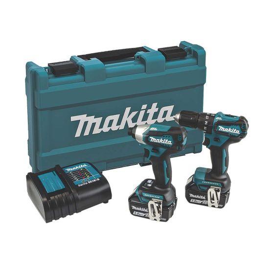 MAKITA DLX2221ST 18V BRUSHLESS TWIN KIT DHP483 COMBI + DTD155 IMPACT DRIVER INC 2X 5.0AH BATTS - MonkeyTools