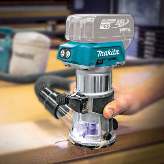 MAKITA DRT50ZJ 18V LXT 1/4" BRUSHLESS CORDLESS ROUTER BODY ONLY IN MAKPAC CASE - MonkeyTools