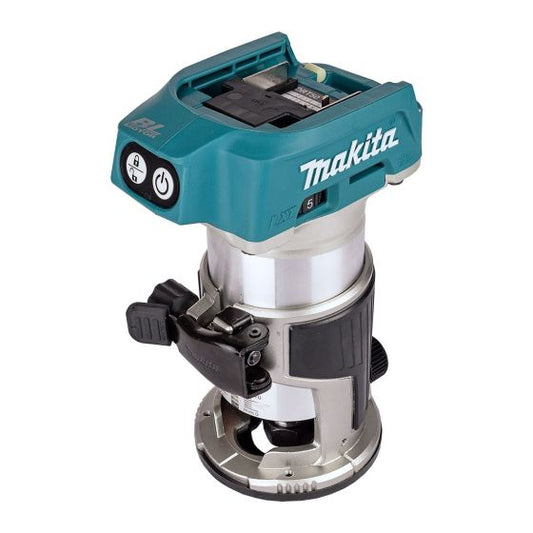 MAKITA DRT50ZJX3 18V LXT 1/4" BRUSHLESS CORDLESS ROUTER BODY ONLY INC EXTRA BASES - MonkeyTools