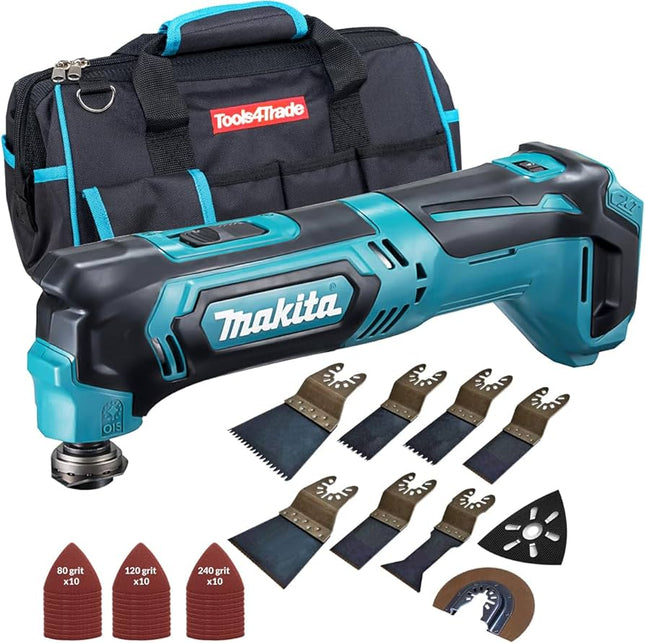 Makita DTM51Z 18V Li-ion Oscillating Multitool Cutter with 39 Piece Accessories Set - MonkeyTools