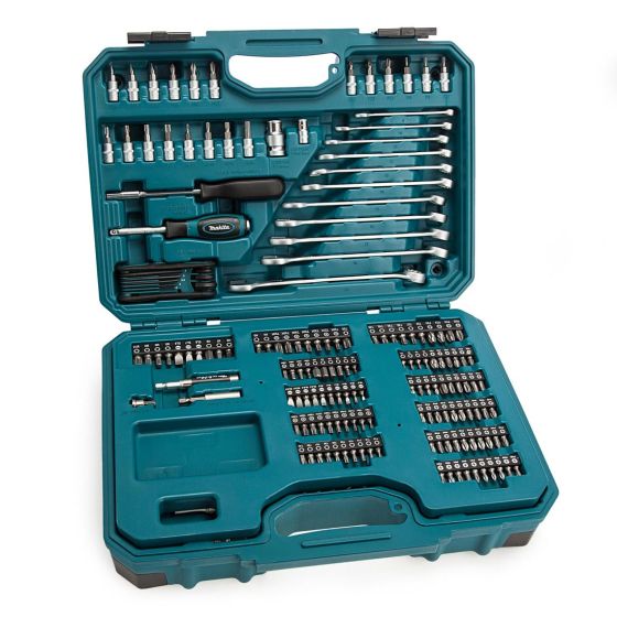 Makita E-10883 221 Piece General Maintenance Kit Spanner Socket Screwdriver Set - MonkeyTools