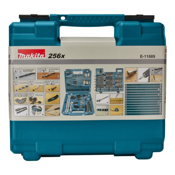MAKITA E-11689 DRILLING & SCREWING BIT SET IN CARRY CASE X256 PCS - MonkeyTools