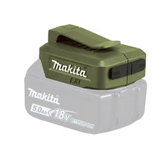 MAKITA GBAADP05O USB CHARGING 18V LXT LITHIUM-ION BATTERY ADAPTER OLIVE GREEN
