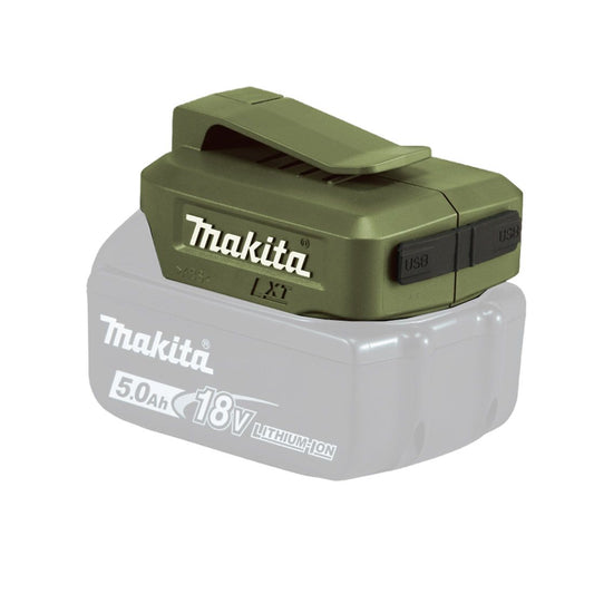 MAKITA GBAADP05O USB CHARGING 18V LXT LITHIUM-ION BATTERY ADAPTER OLIVE GREEN - MonkeyTools