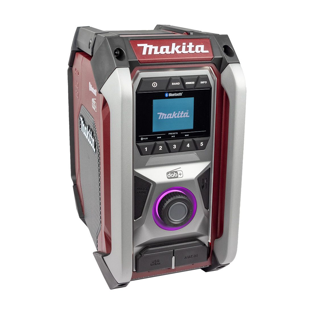 MAKITA MR007GZ02 12V/14.4V/18V/40V BLUETOOTH DAB/DAB+ DIGITAL RADIO RED BODY ONLY - MonkeyTools