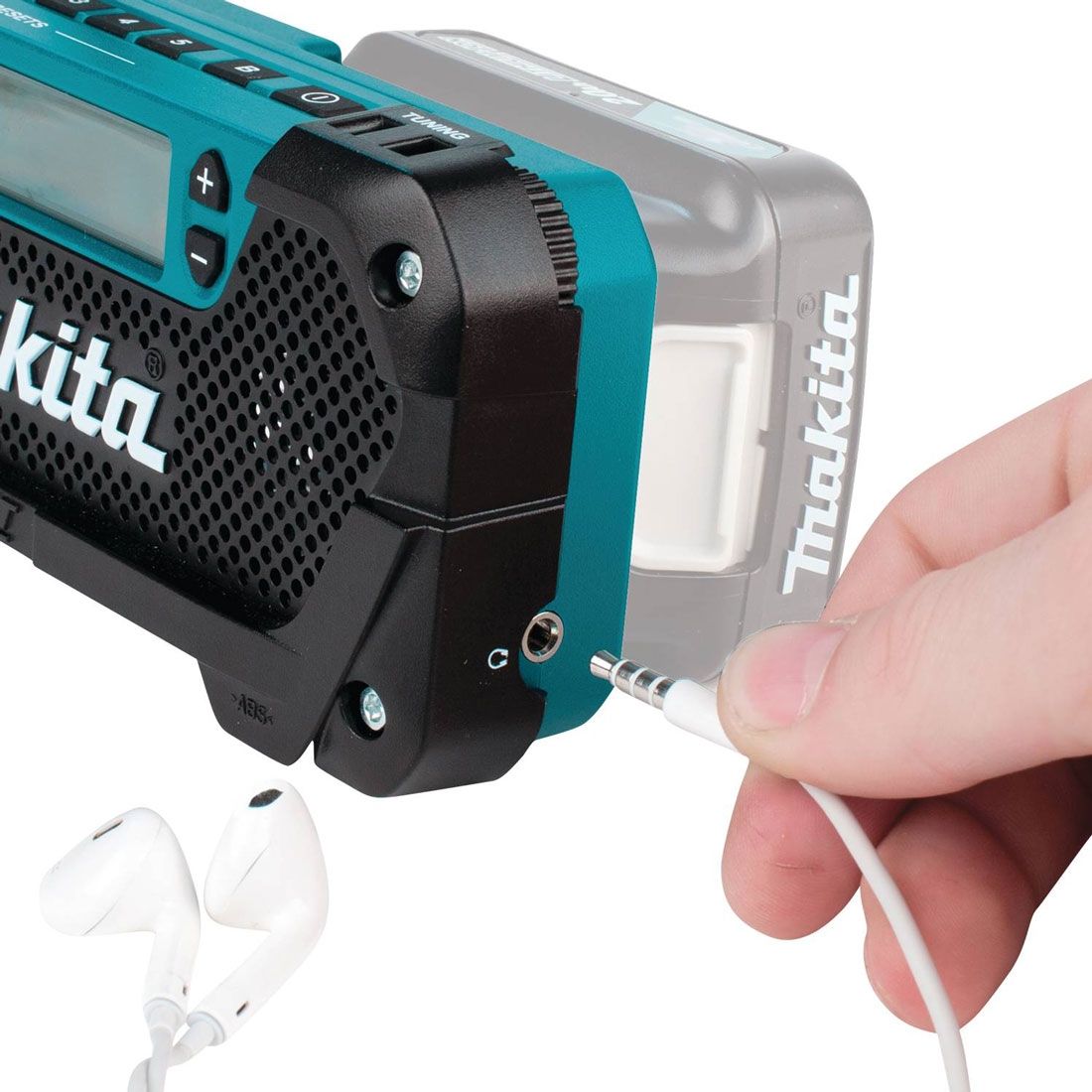 MAKITA MR052 12V MAX CXT SLIDE AM/FM COMPACT JOB SITE RADIO - MonkeyTools
