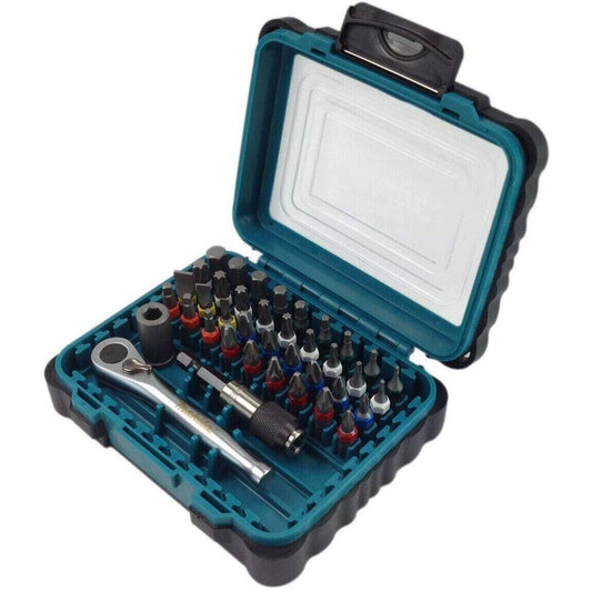 Makita P-79158 39 Piece Ratchet Screwdriver Bit Set Colour Coded Pozi Phillips - MonkeyTools