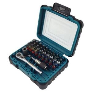 Makita P-79158 39 Piece Ratchet Screwdriver Bit Set Colour Coded Pozi Phillips - MonkeyTools
