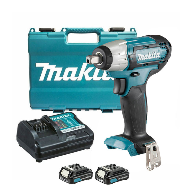 MAKITA TW141DWAE 12V MAX CXT 1/2" IMPACT WRENCH INC 2X 2.0AH BATTS - MonkeyTools