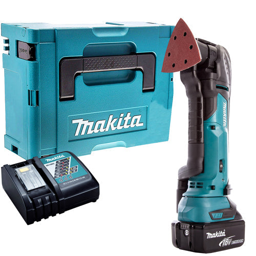 Makita DTM51Z 18V Oscillating Multi Tool Cutter with 1 x 5.0Ah Battery Charger & Type 3 Case - MonkeyTools