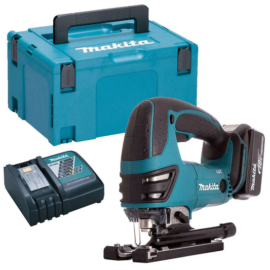 Makita DJV180Z 18V Cordless Jigsaw with 1 x 5.0Ah Battery Charger & Type 3 Case - MonkeyTools