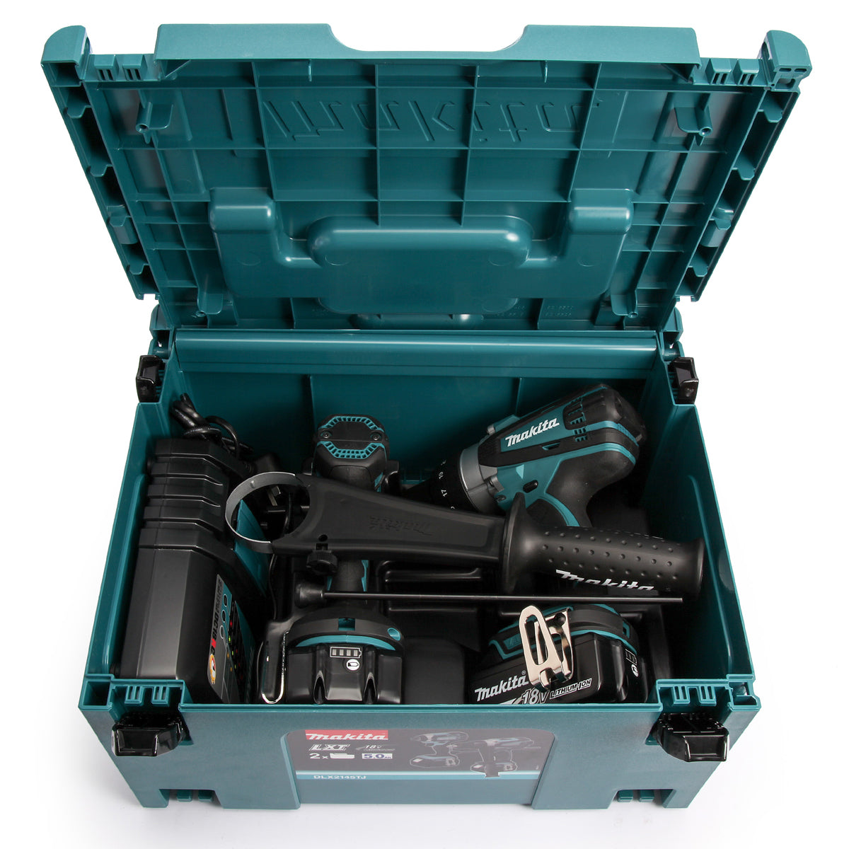 Makita DLX2145TJ 18V LXT Twin Pack With 2 x 5.0Ah Battery Charger & Type 3 Case - MonkeyTools