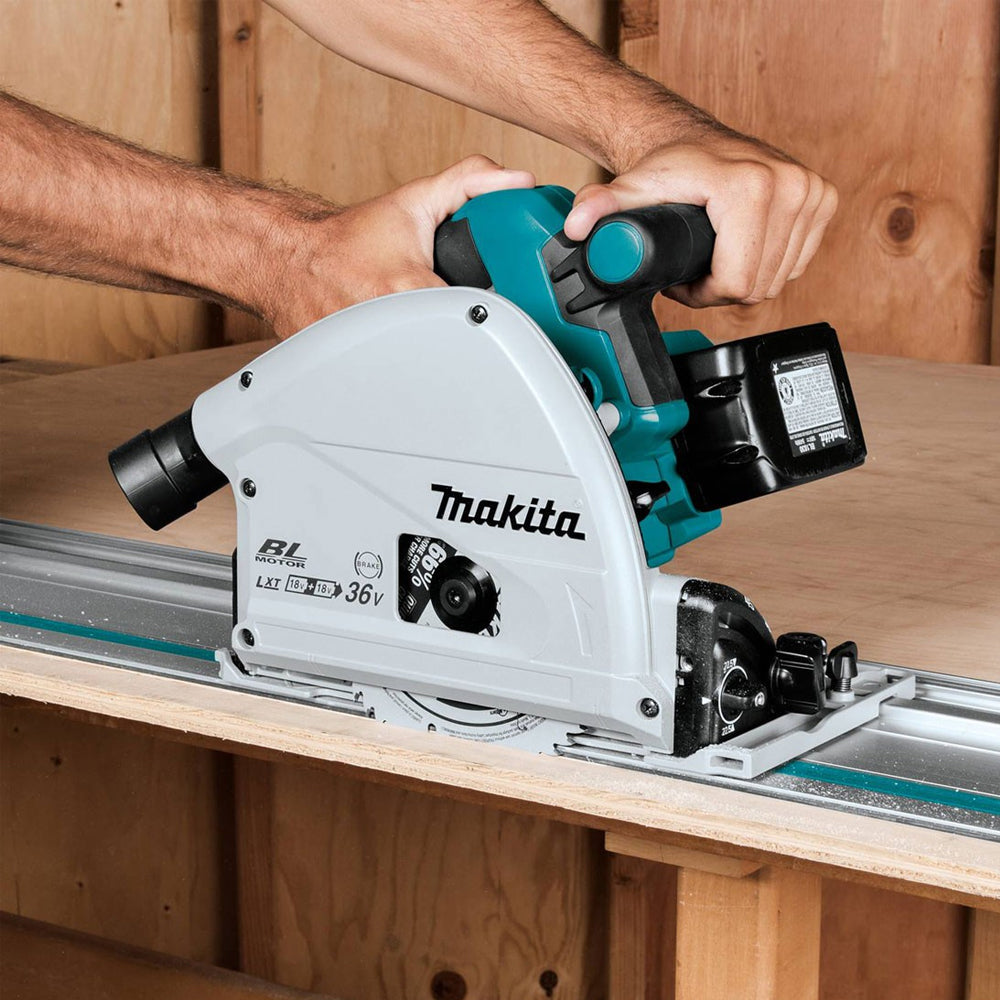 Makita DSP600ZJ 36V LXT Brushless 165mm Plunge Saw Body With Makpac Case - MonkeyTools