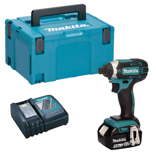 Makita DTD152Z 18V Impact Driver with 1 x 5.0Ah Battery Charger & Type 3 Case - MonkeyTools
