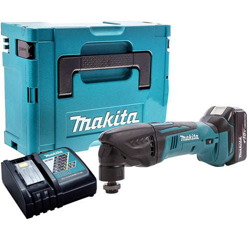 Makita DTM50Z 18V Oscillating Multi Tool Cutter with 1 x 5.0Ah Battery Charger & Type 3 Case - MonkeyTools