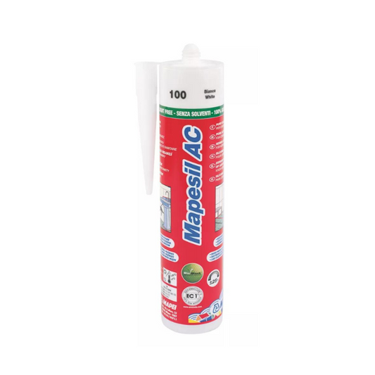 MAPEI MAPESIL SOLVENT-FREE SILICONE SEALANT WHITE 310ML - MonkeyTools