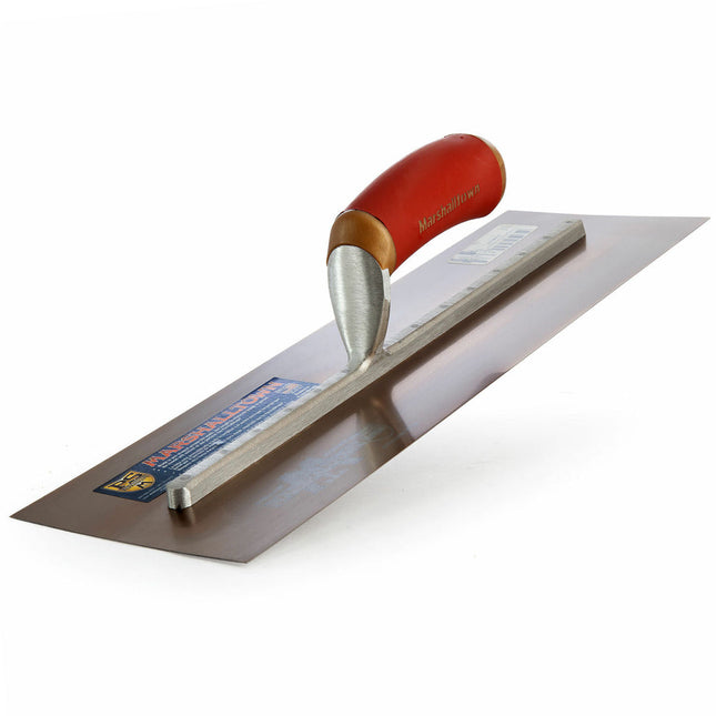 Marshalltown 16 x 5in PreWorn Plasterers Trowel Gold Steel MPB165GSD - MonkeyTools