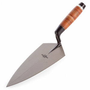Marshalltown 19L 10in Pattern Brick Trowel Leather Handle M1910L - MonkeyTools