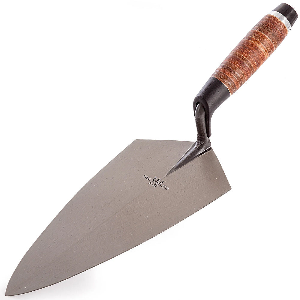 Marshalltown 19L 11in Pattern Brick Trowel Leather Handle M1911L - MonkeyTools