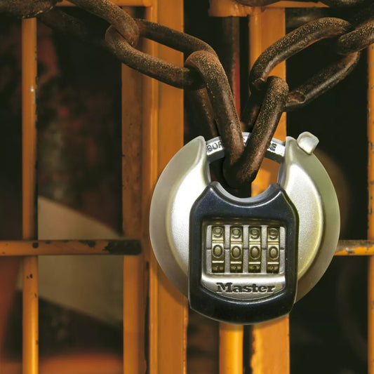 MASTER LOCK EXCELL WEATHERPROOF COMBINATION DISC PADLOCK SILVER 70MM - MonkeyTools