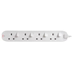 MASTERPLUG 13A 4-GANG SWITCHED EXTENSION LEAD 2M - MonkeyTools