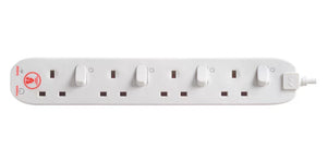 MASTERPLUG 13A 4-GANG SWITCHED SURGE-PROTECTED EXTENSION LEAD 1M - MonkeyTools