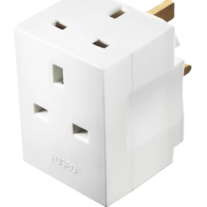 MASTERPLUG 13A FUSED 3-WAY PLUG ADAPTOR - MonkeyTools