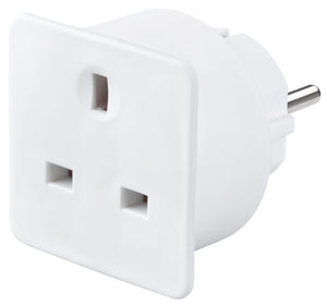 MASTERPLUG 13A UNFUSED TRAVEL ADAPTOR WHITE - MonkeyTools